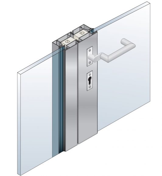 Porte acier vitrée