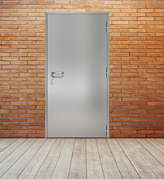 porte métallique inox