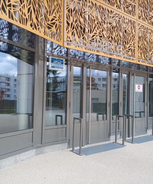 Porte acier vitrée